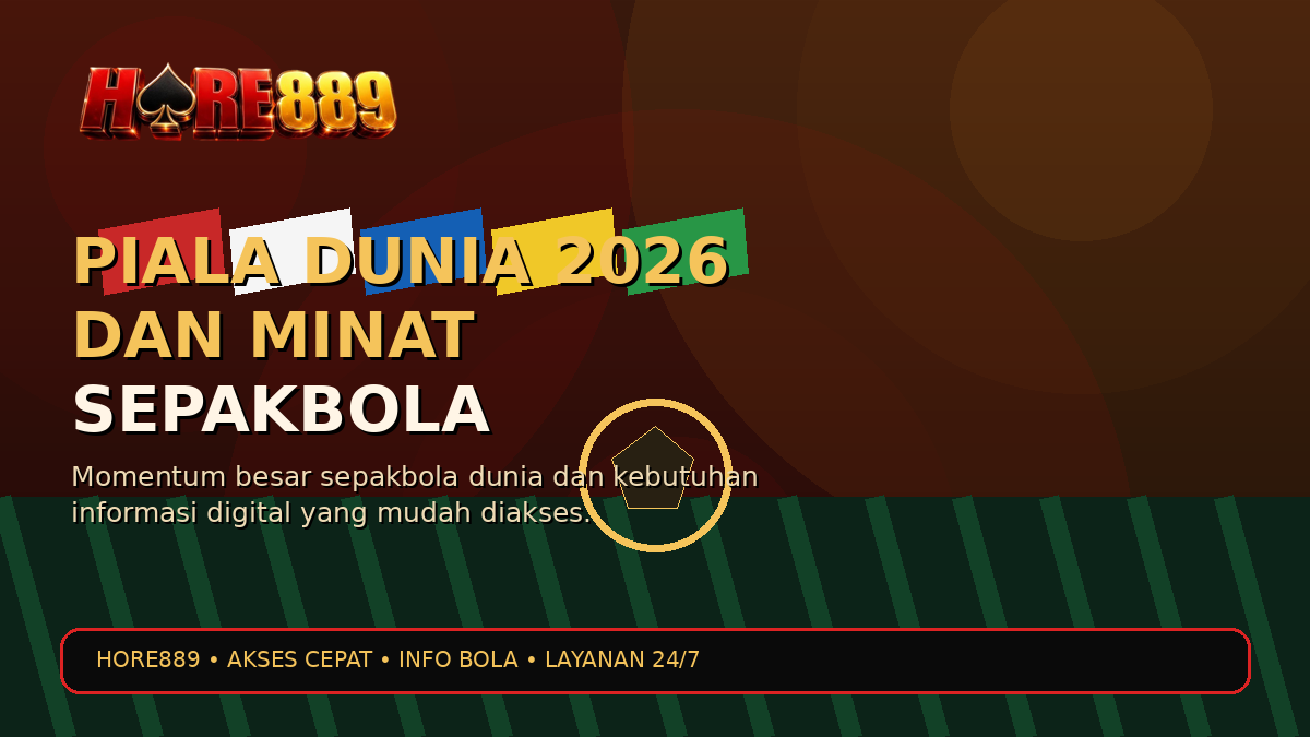 Piala Dunia 2026 dan Minat Sepakbola